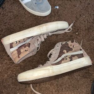 Camouflage High-Top Sneakers